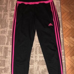 ADIDAS black and pink joggers